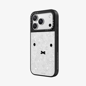 miffy White Pearl Shell Phone Case with Black Trim
